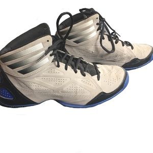 Adidas basketball sneakers grey blue high top